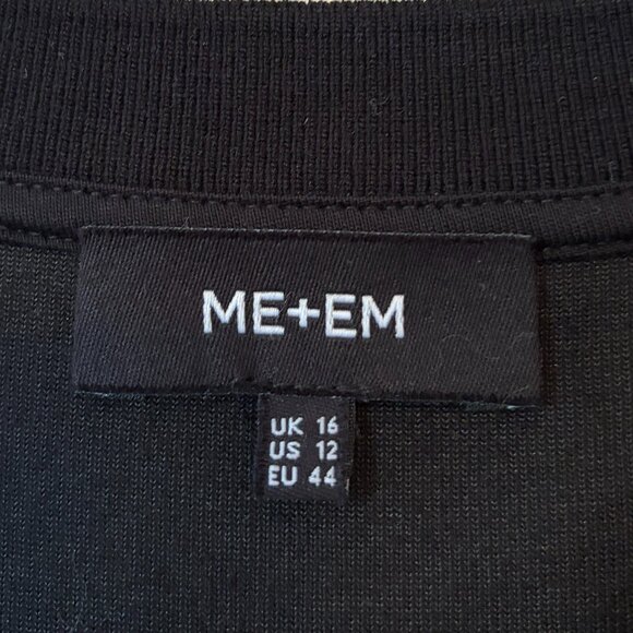 ME + EM drawstring-waist velvet midi dress black 12 - Picture 7 of 11